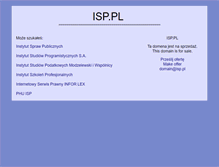 Tablet Screenshot of isp.pl
